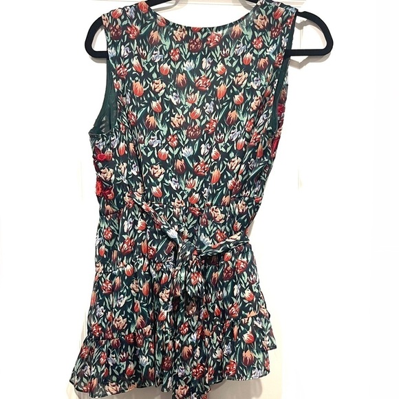 Ranna Gill Posie Embroidered floral Wrap Tie Waist Blouse - Picture 12 of 12